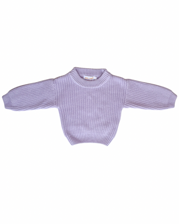 Chunky Knit Jumper | Pastel Lilac