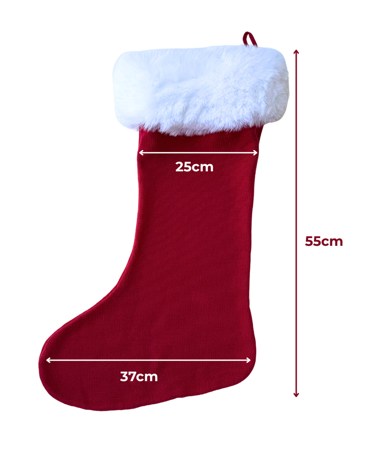 Knit Santa Stocking | Rudolph