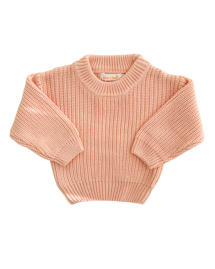 Chunky Knit Jumper | Baby Peach