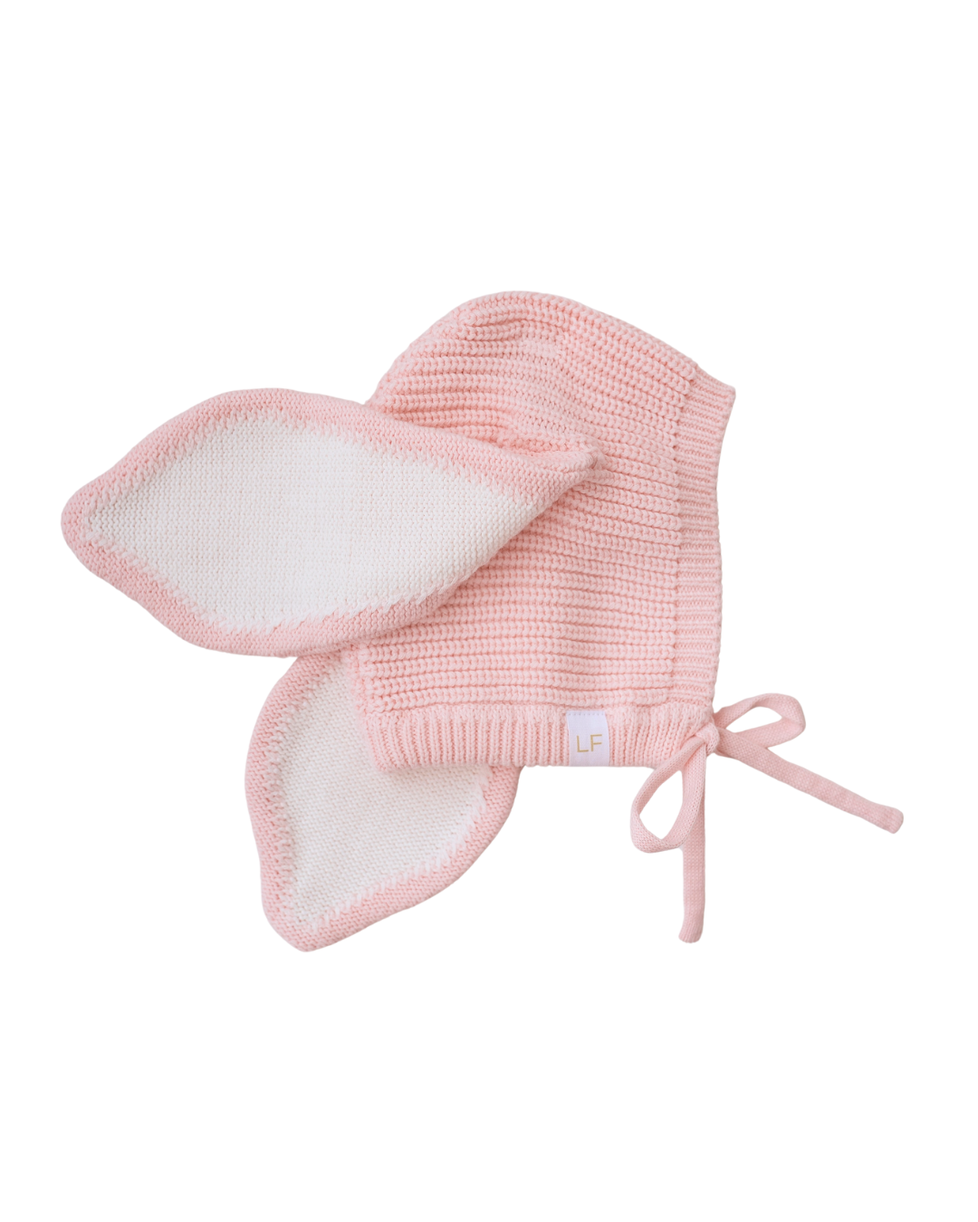 Knitted Bunny Bonnet | Baby Pink