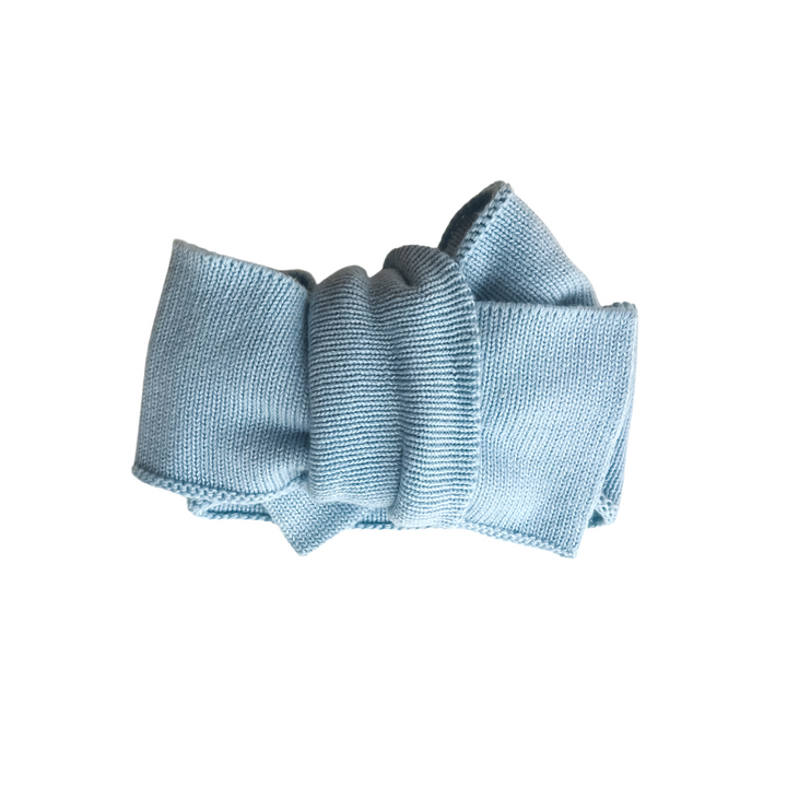 Knitted Oversized Topknot | Sky Blue