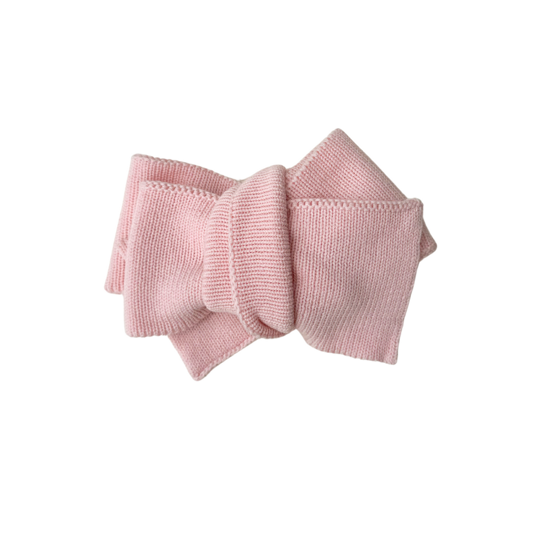 Knitted Oversized Topknot | Baby Pink