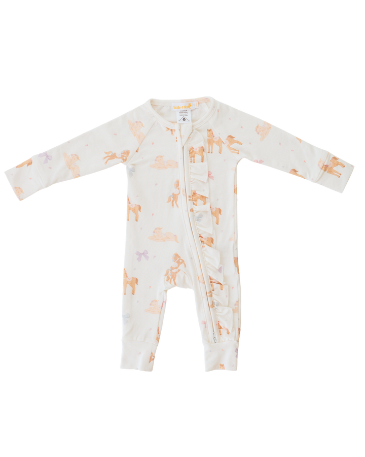 Frill Zip Romper | Pony Club