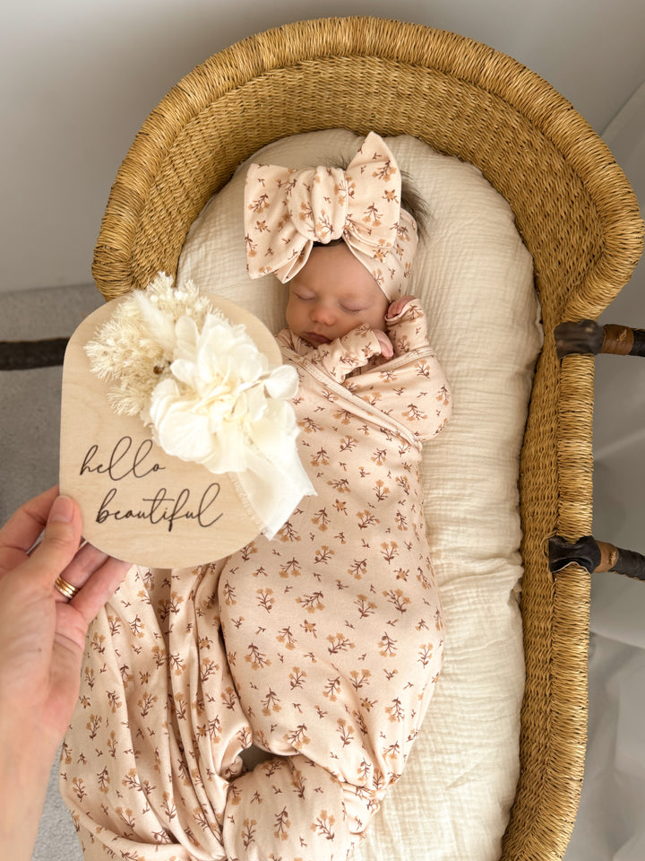 Swaddle Set | Paisley Coffee