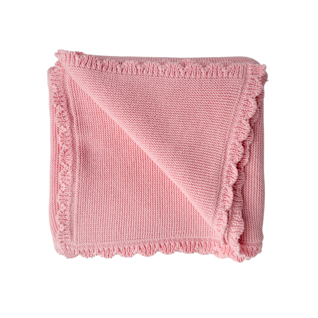 Heirloom Knit Blanket | Peony