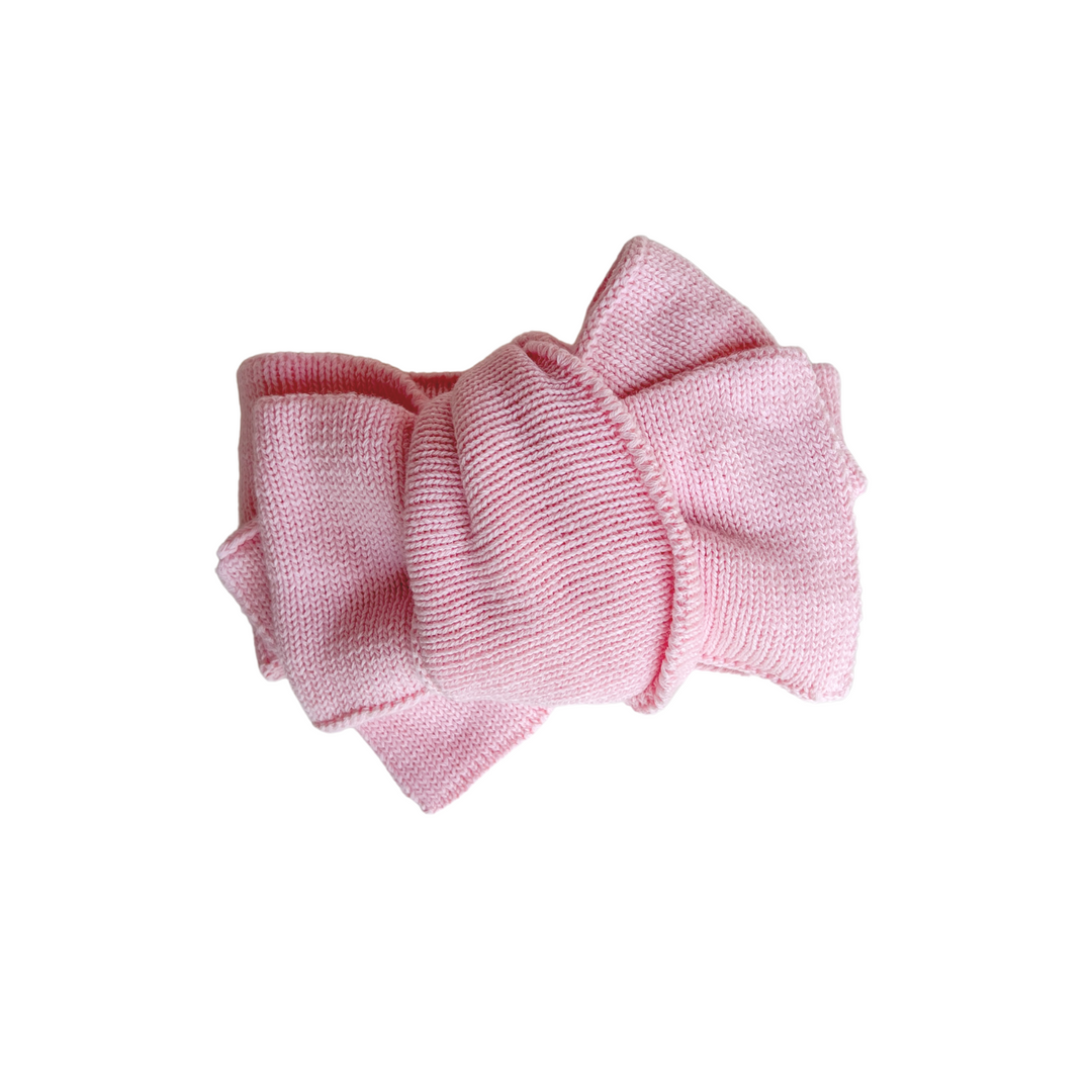 Knitted Oversized Topknot | Baby Pink