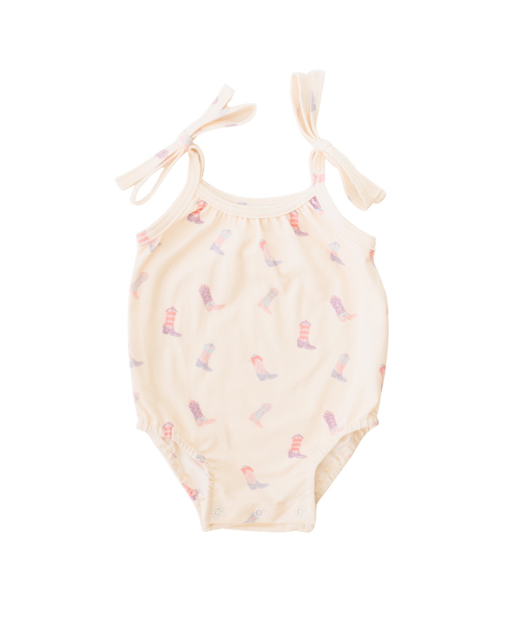 Bubble Romper | Cowgirl Boots