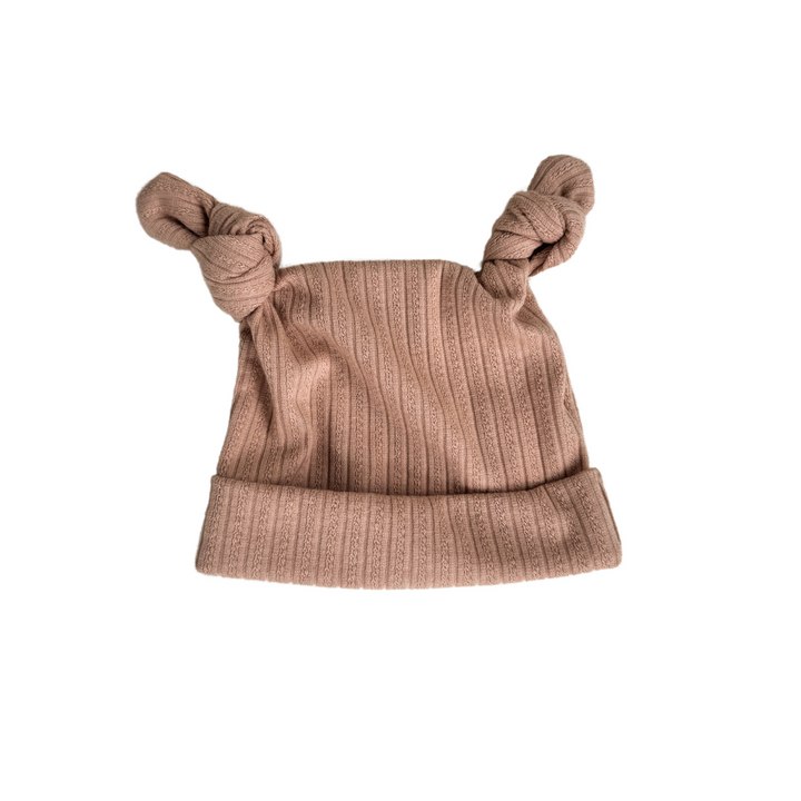 Double Knot Beanie | Teddy Ribbed Pointelle