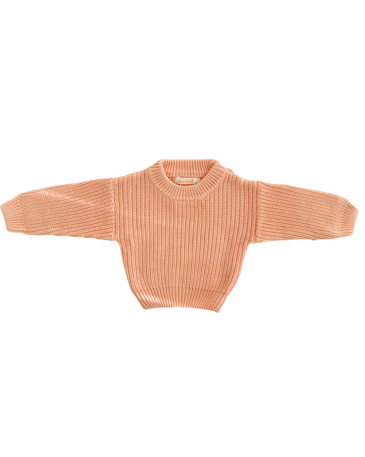 Chunky Knit Jumper | Baby Peach