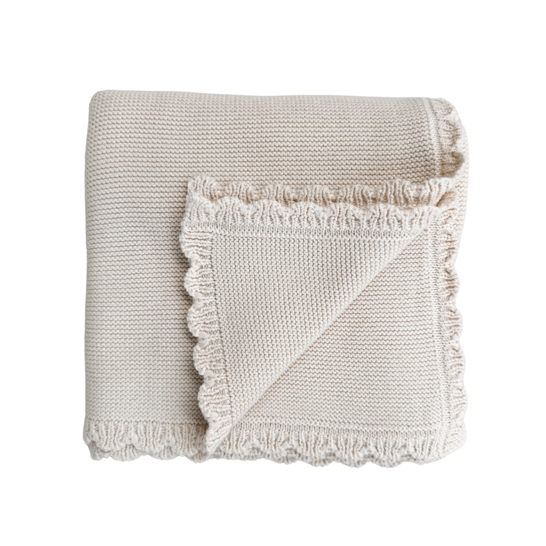 Heirloom Knit Blanket | Cream