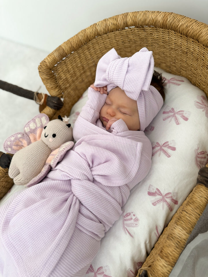 Swaddle Set | Waffle Lilac