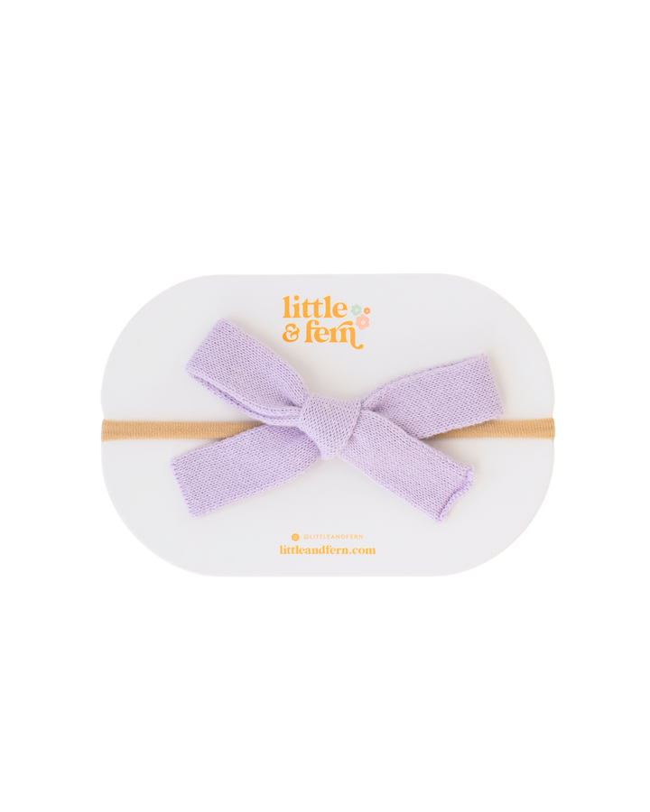 Knit Bow Headband | Pastel Lilac