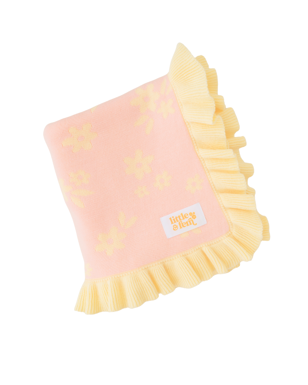 Frill Knit Blanket | Daisy Floral Lemon *PRE-ORDER*