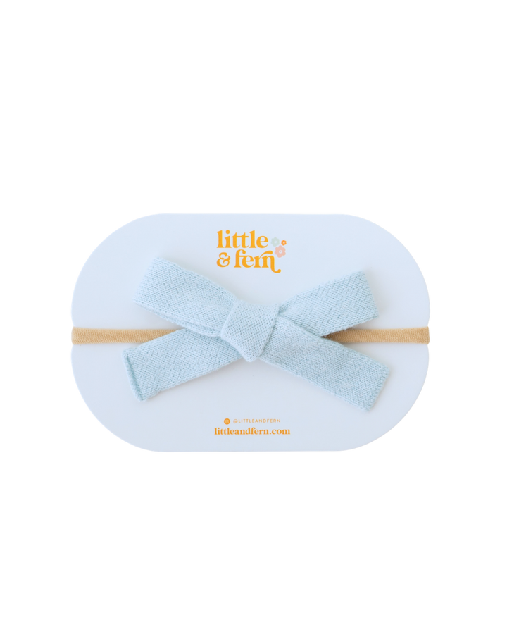 Knit Bow Headband | Sky Blue