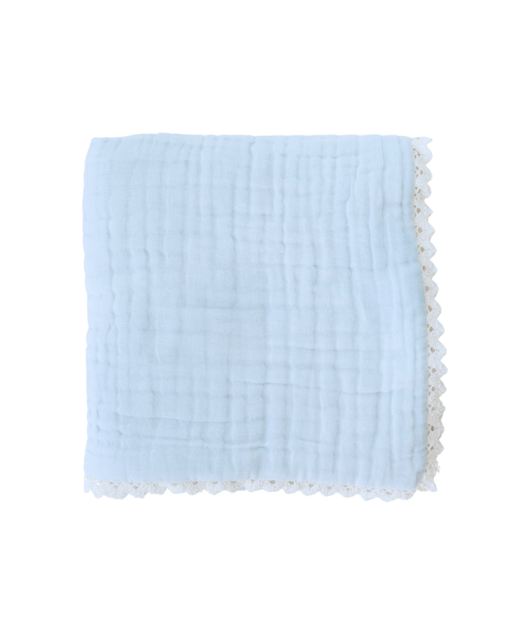Gauze Lace Blanket | Sky Blue