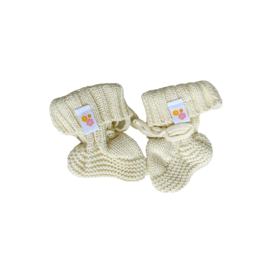 Knitted Booties | Cream