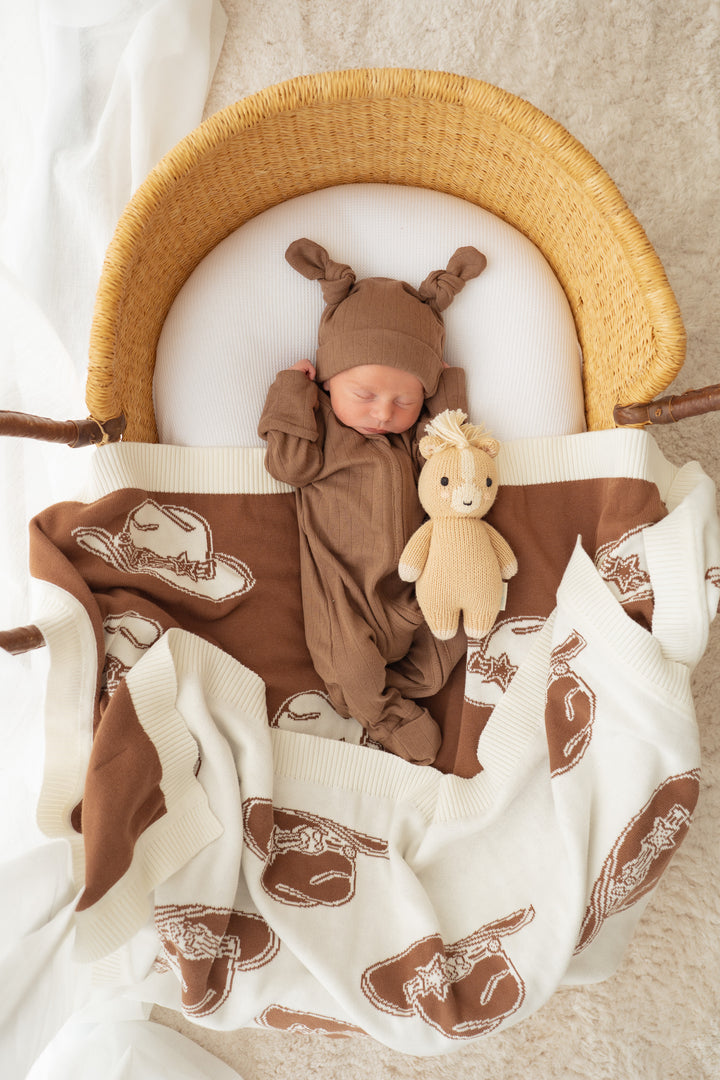 Knit Blanket | Cowboy Hats