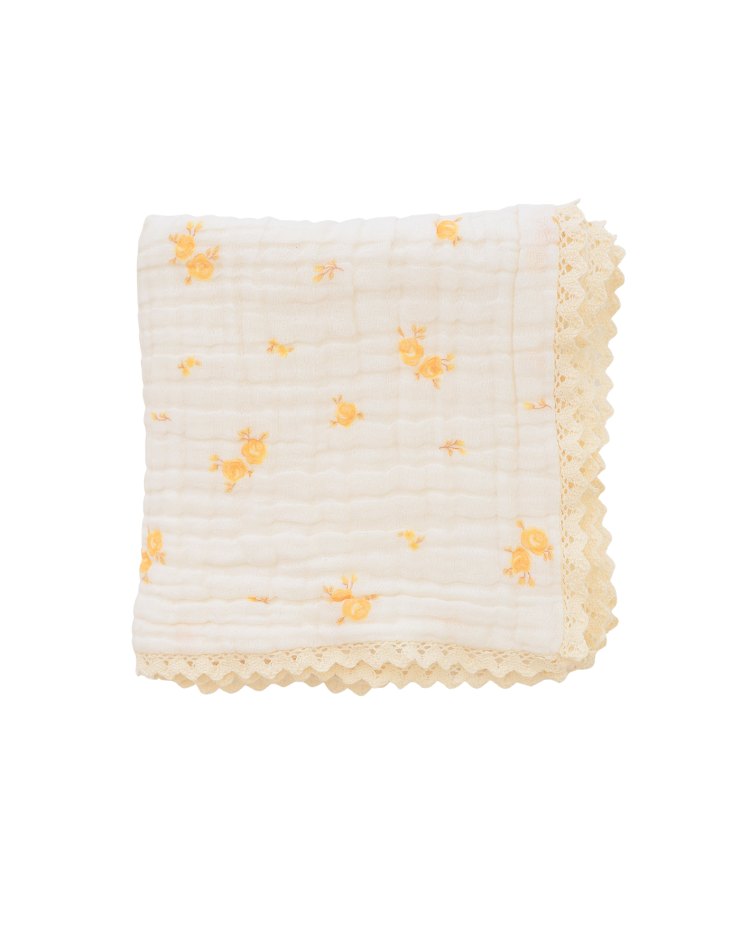 Gauze Lace Blanket | Yellow Tiny Floral