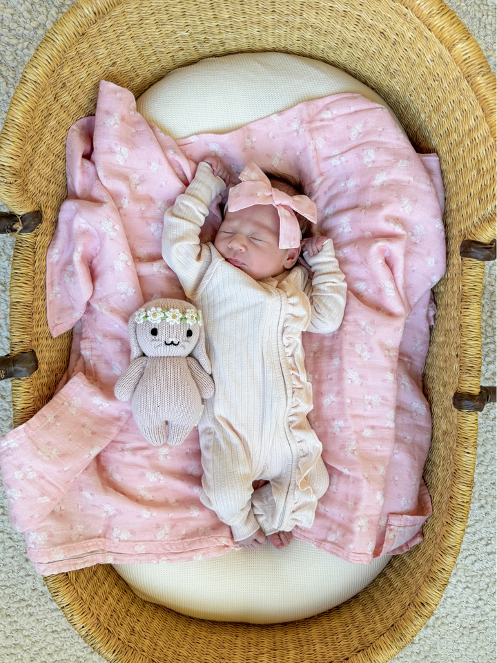 Muslin Swaddle | Pink Country Floral