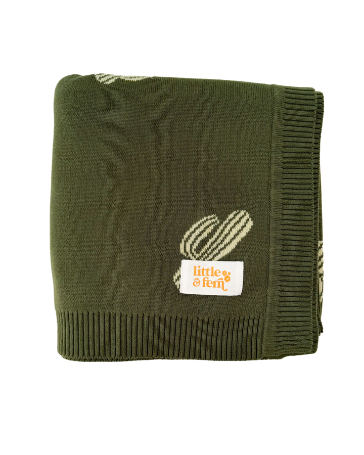 Border Knit Blanket | Cactus