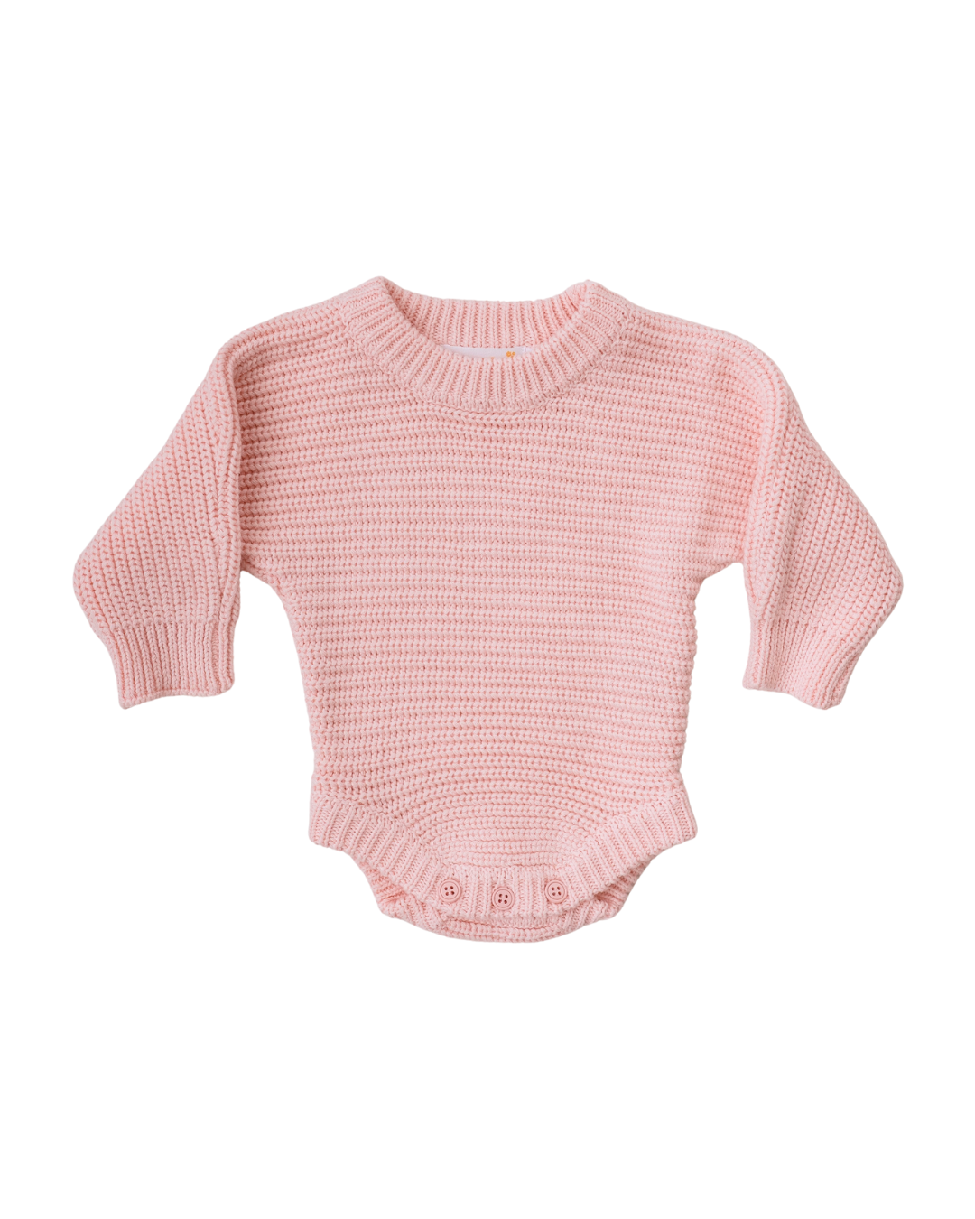 Chunky Knit Romper | Baby Pink
