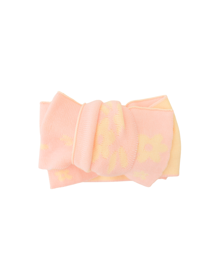 Knitted Oversized Topknot | Daisy Floral Lemon *PRE-ORDER*