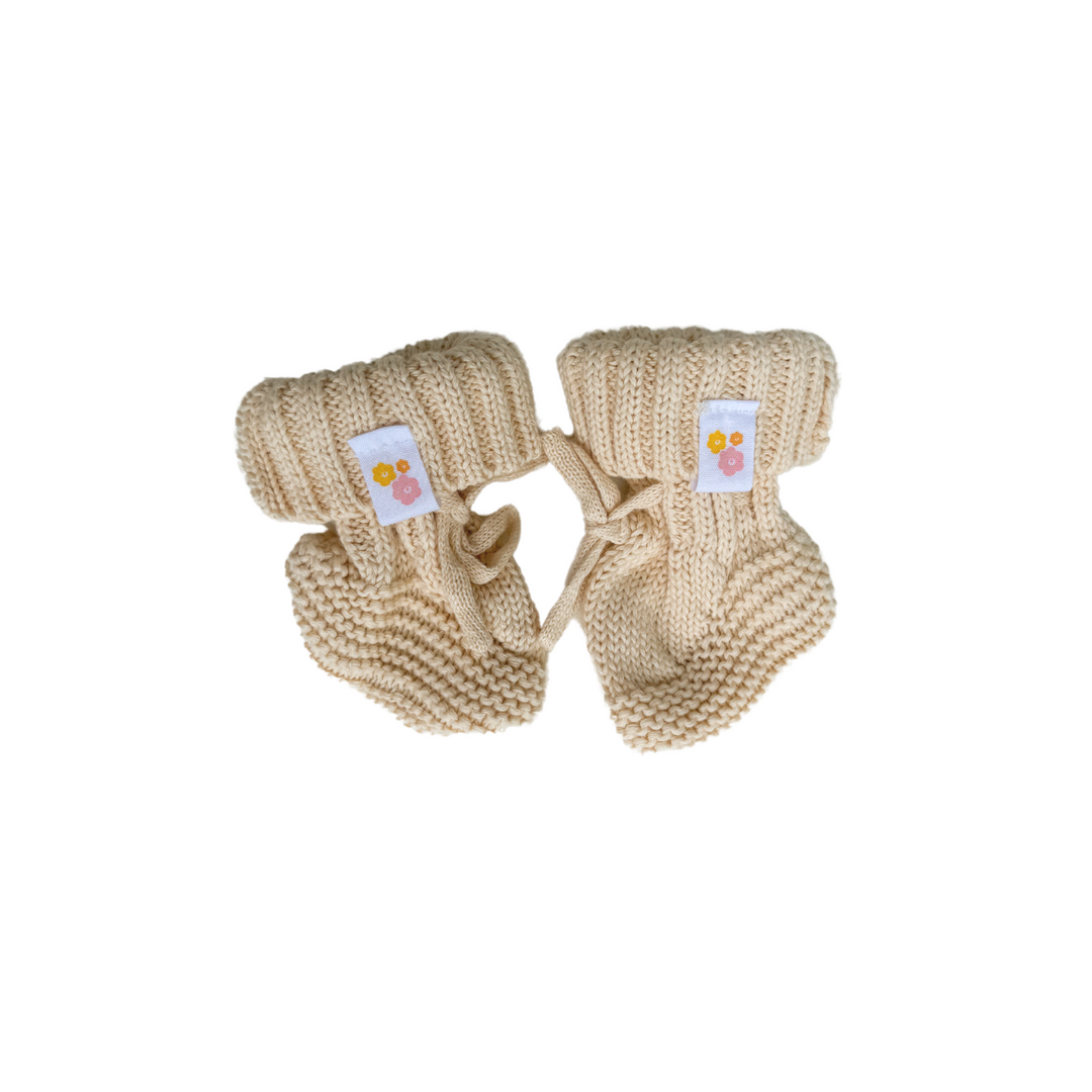 Knitted Booties | Sand