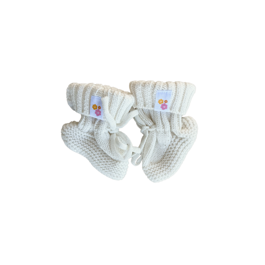 Knitted Booties | Ivory