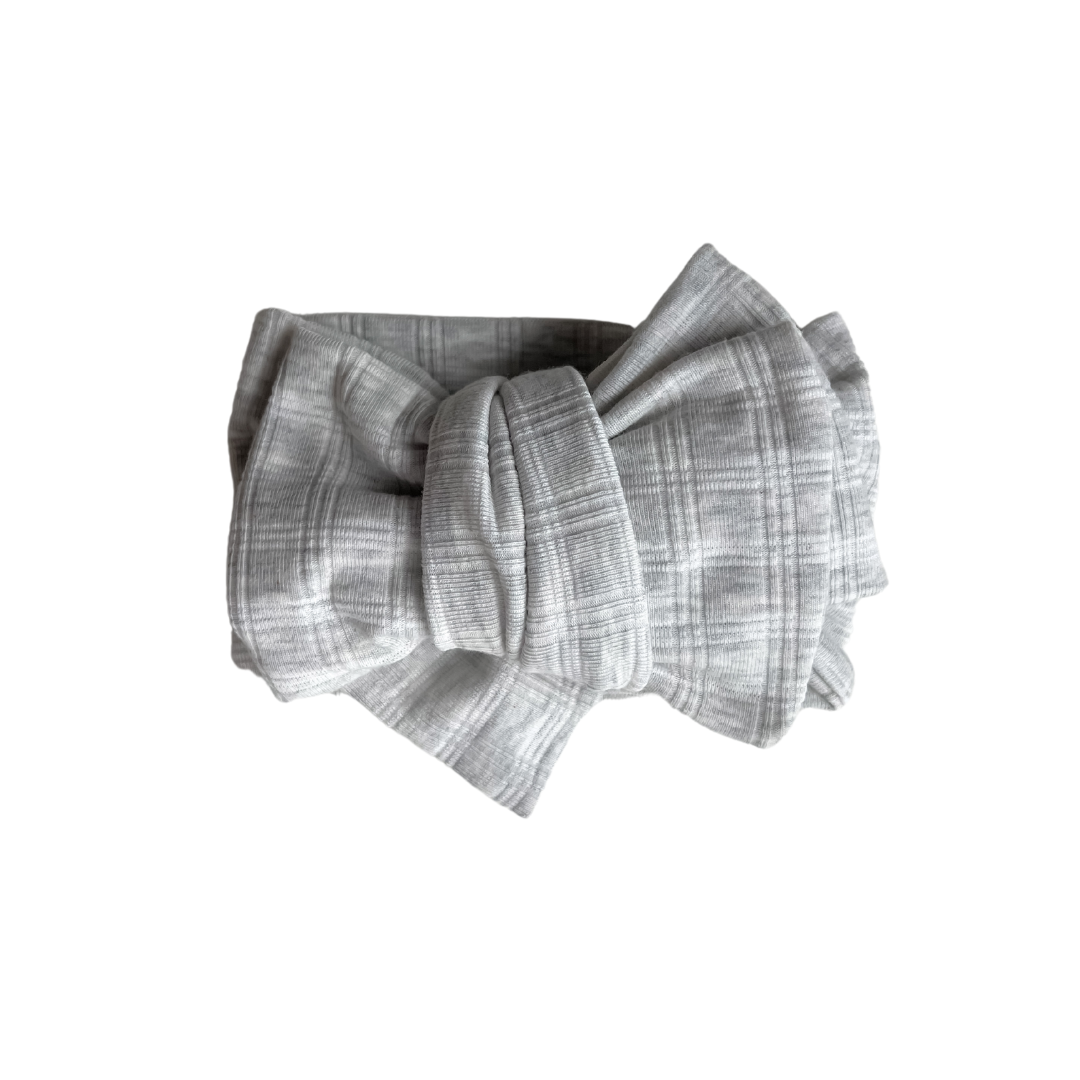 Check Oversized Topknot | Grey Marle