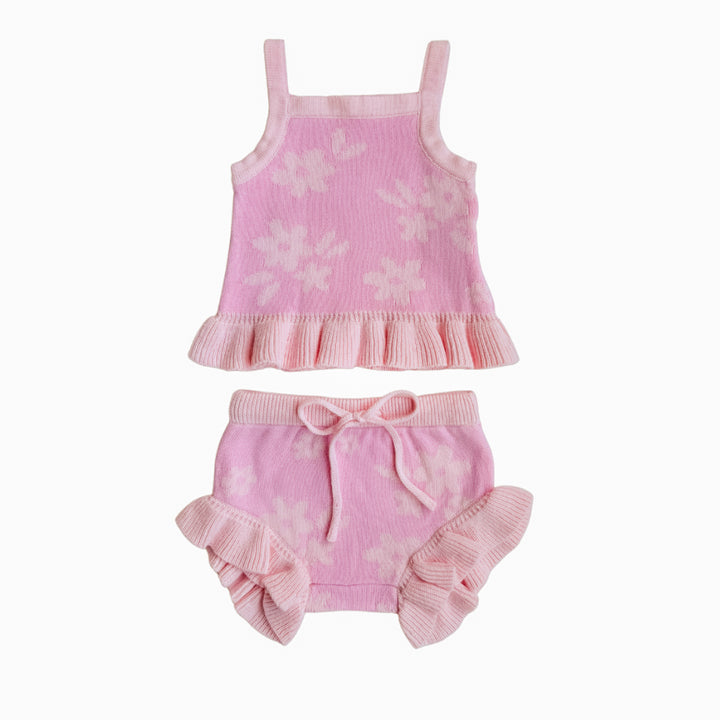 Knit Summer Set | Daisy Pink Floral