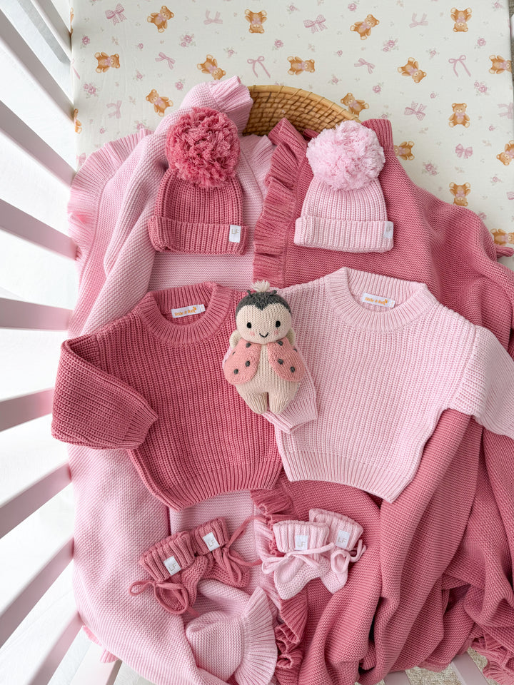 Chunky Baby Knit Jumper | Strawberry Milk