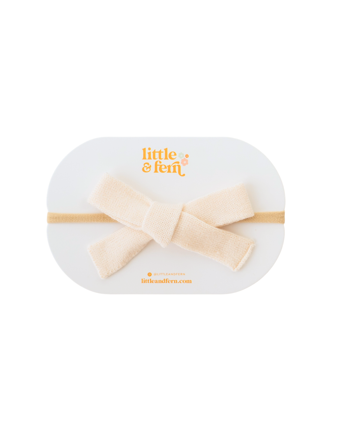 Knit Bow Headband | Cream
