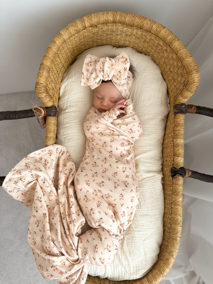 Swaddle Set | Paisley Coffee