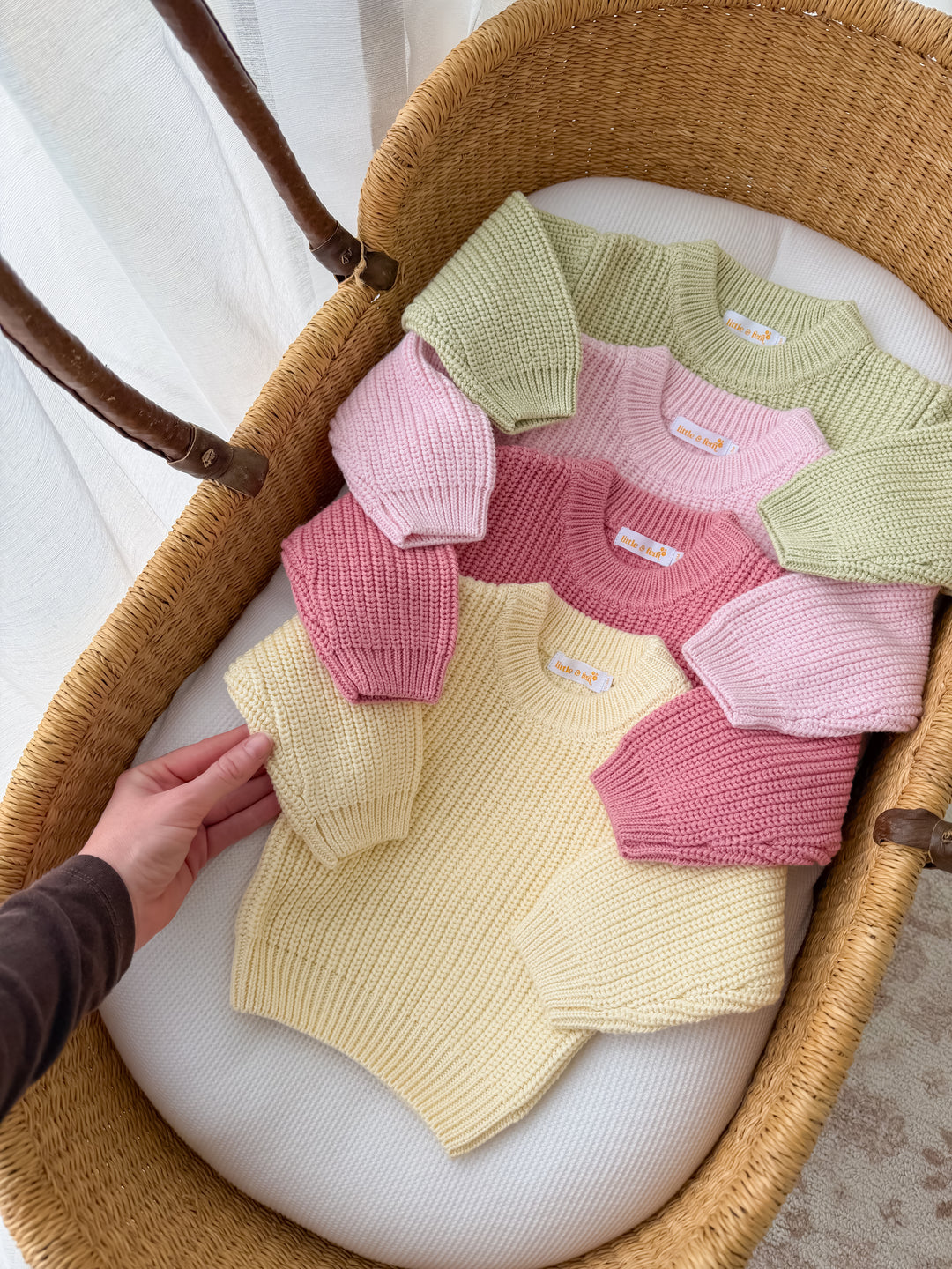 Chunky Baby Knit Jumper | Matcha
