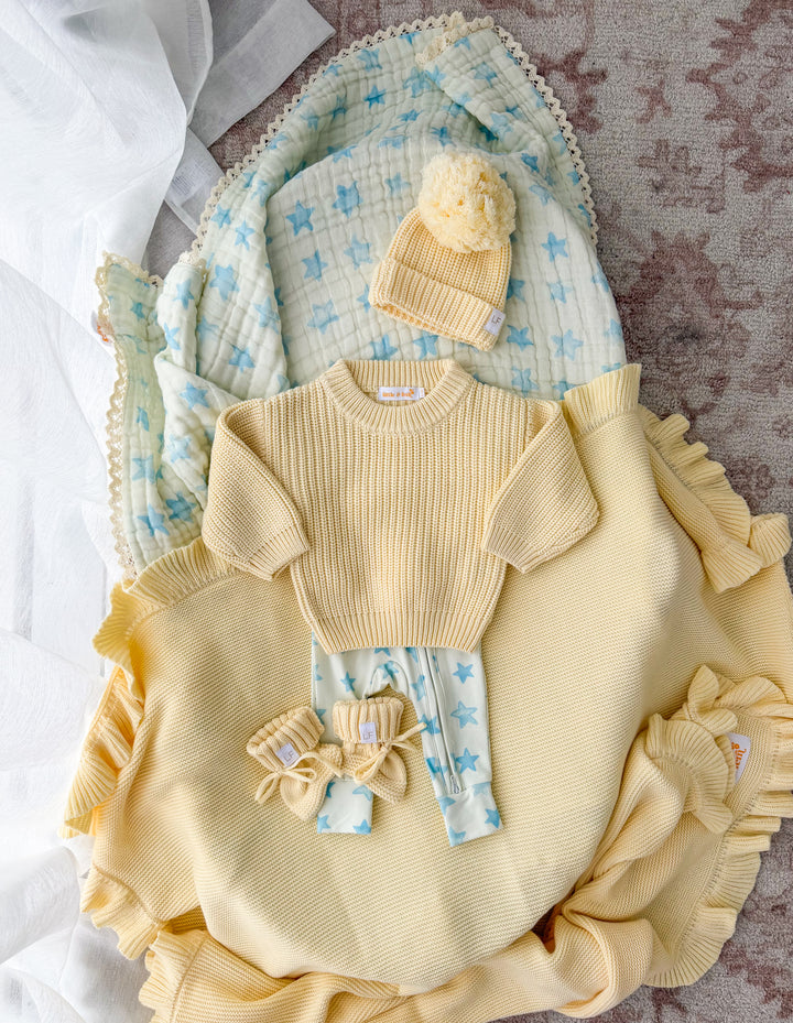 Chunky Baby Knit Jumper | Lemon