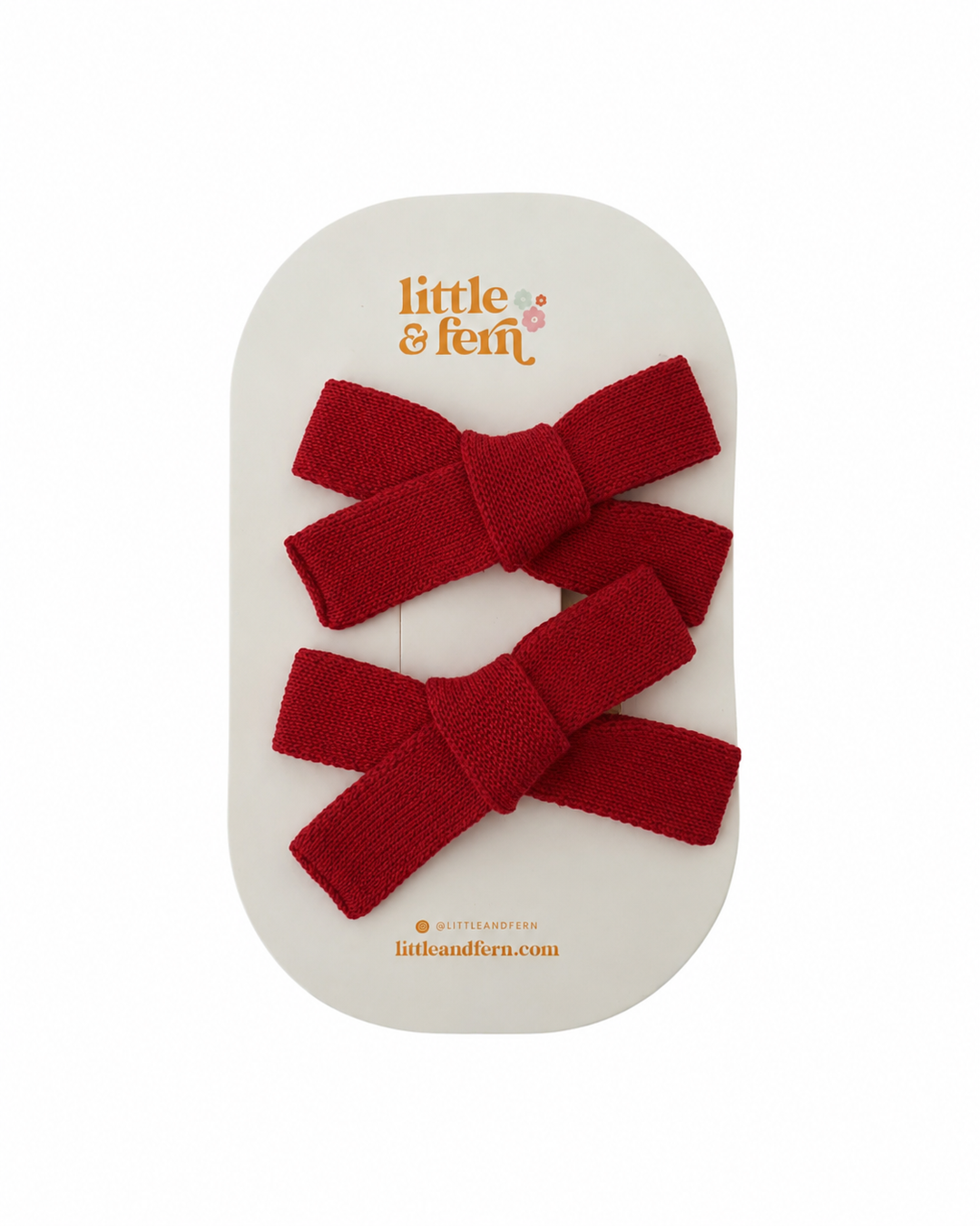 Twin Bow Knit Clips | Rudolph | PRE-ORDER