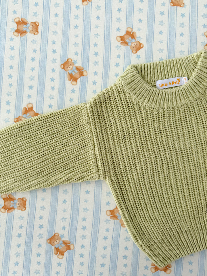 Chunky Baby Knit Jumper | Matcha