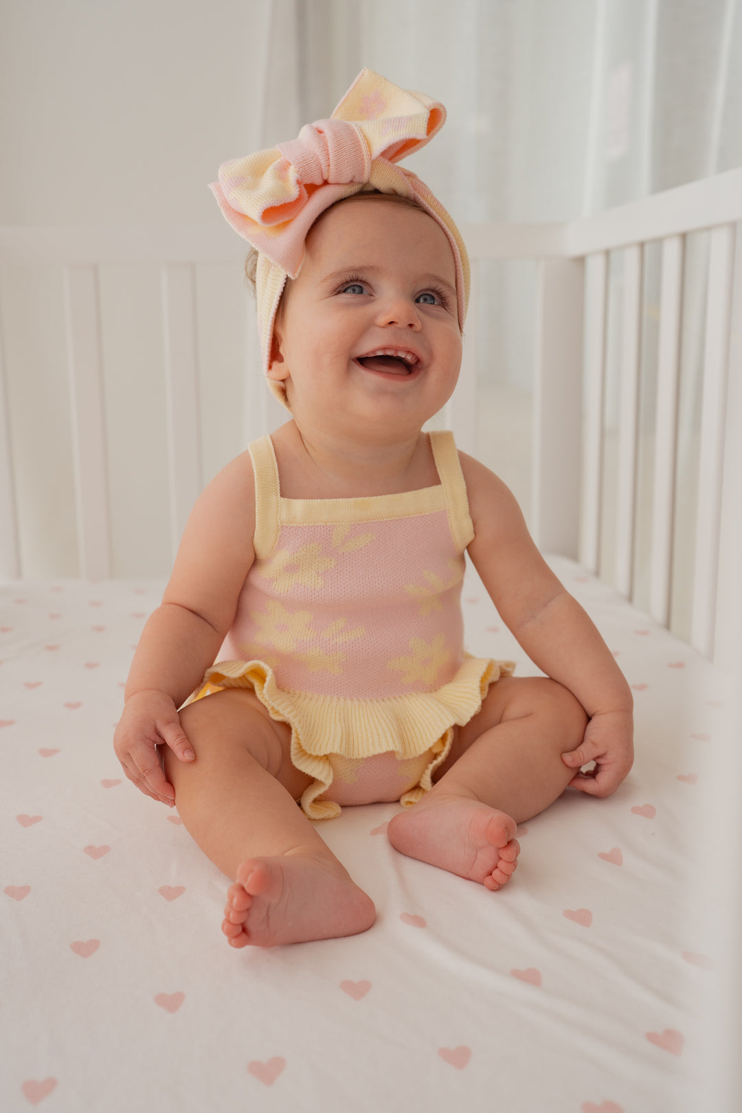 Knit Summer Set | Daisy Floral Lemon