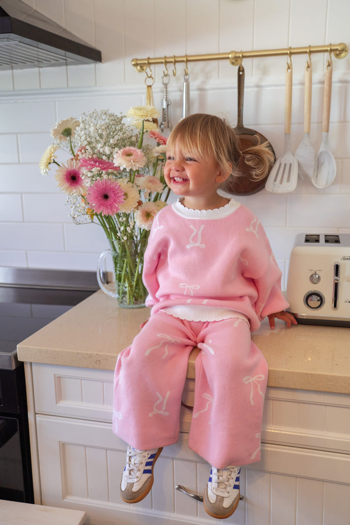 Knit Set | White bows