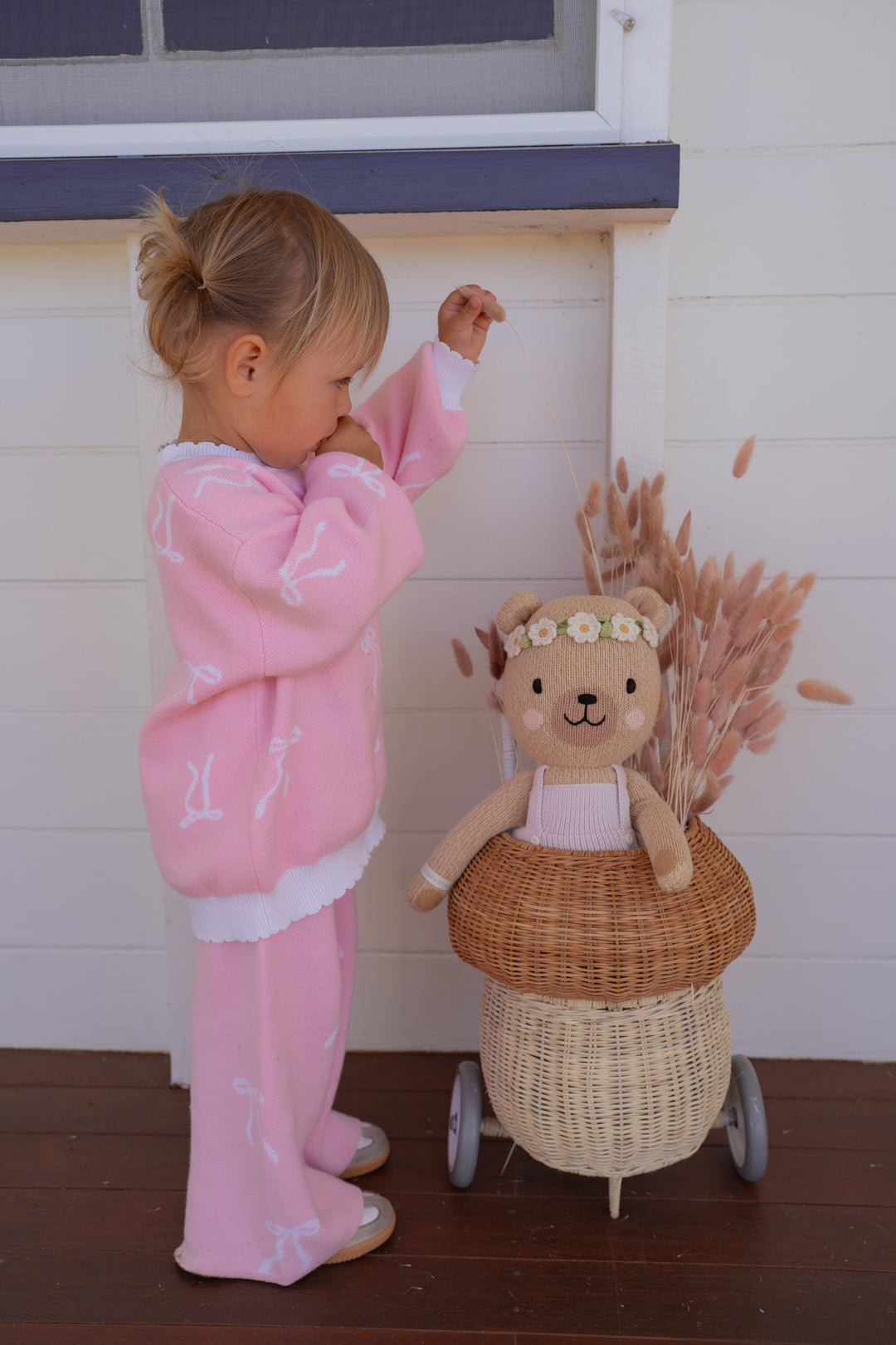 Knit Set | White bows