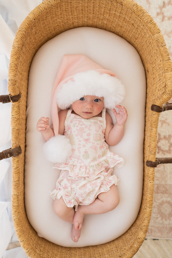 Knit Santa Hat | Baby Pink | PRE-ORDER