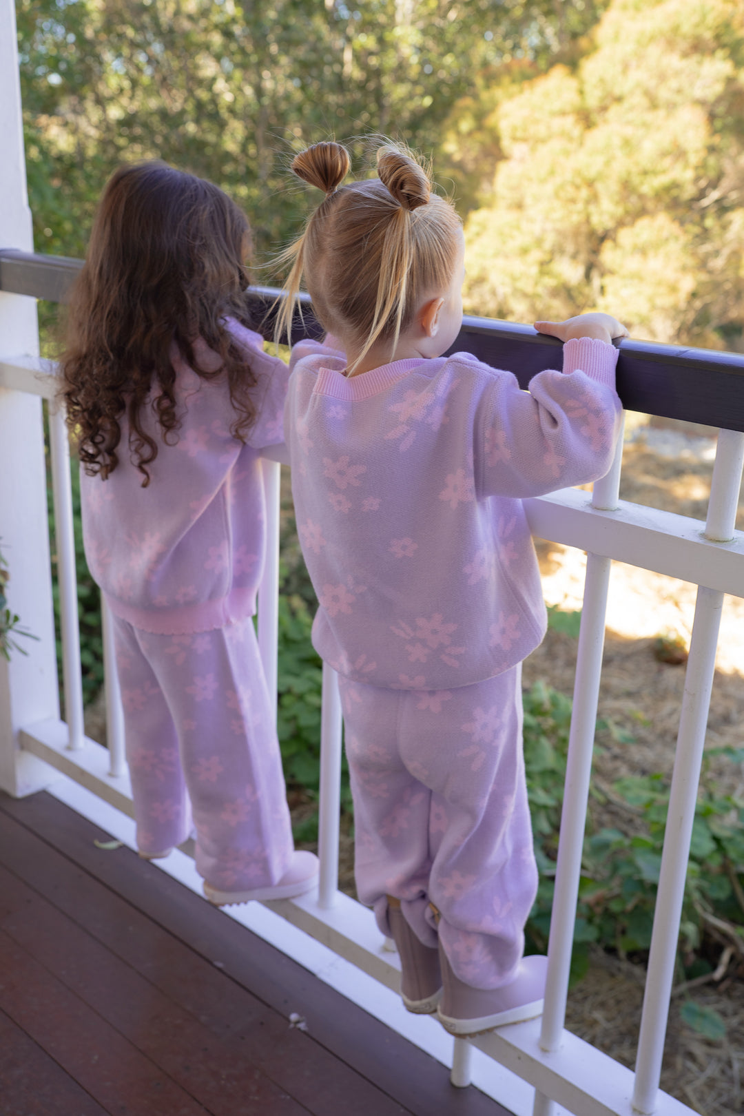 Knit Set | Daisy Pastel Lilac Floral