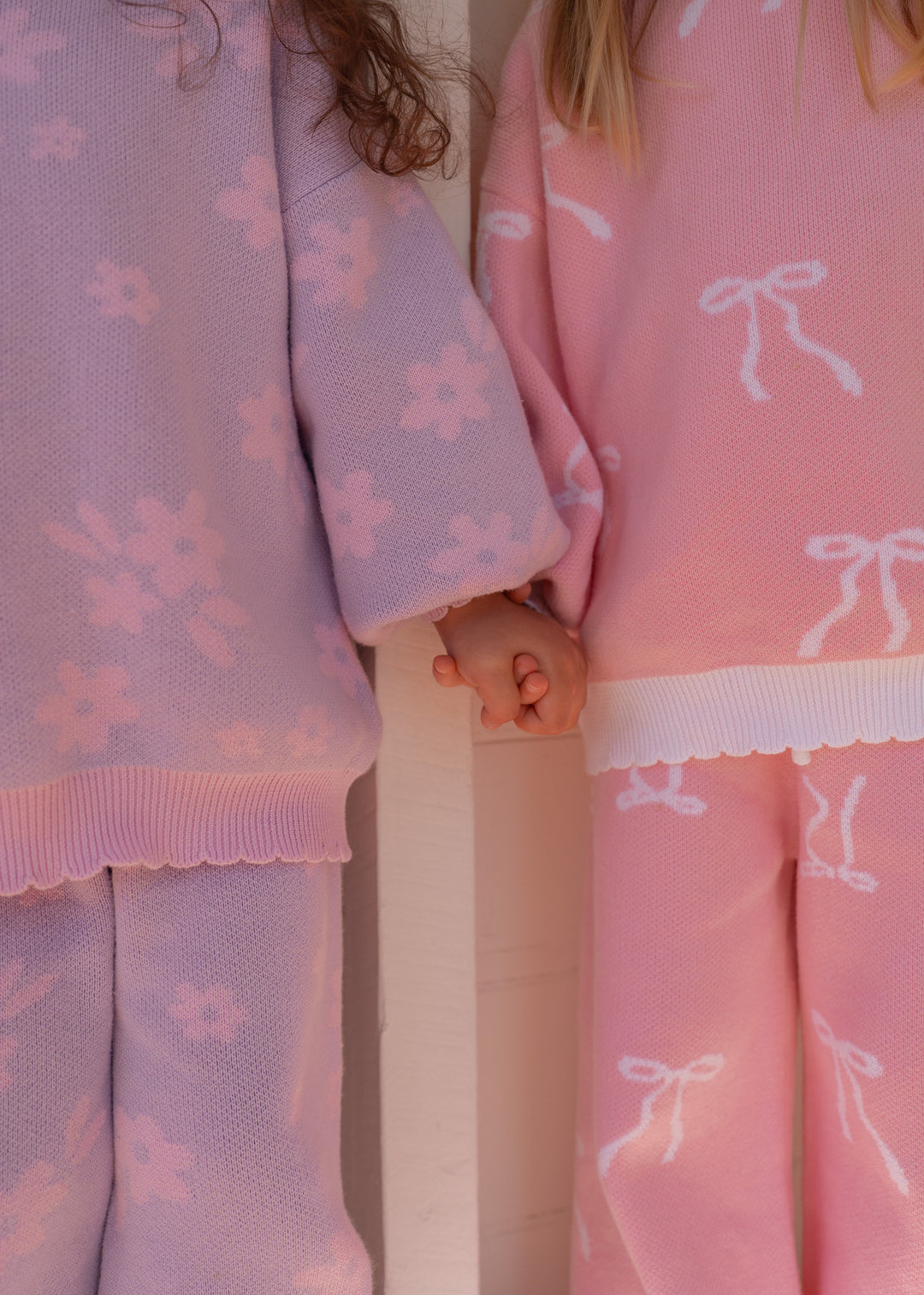 Knit Set | White bows