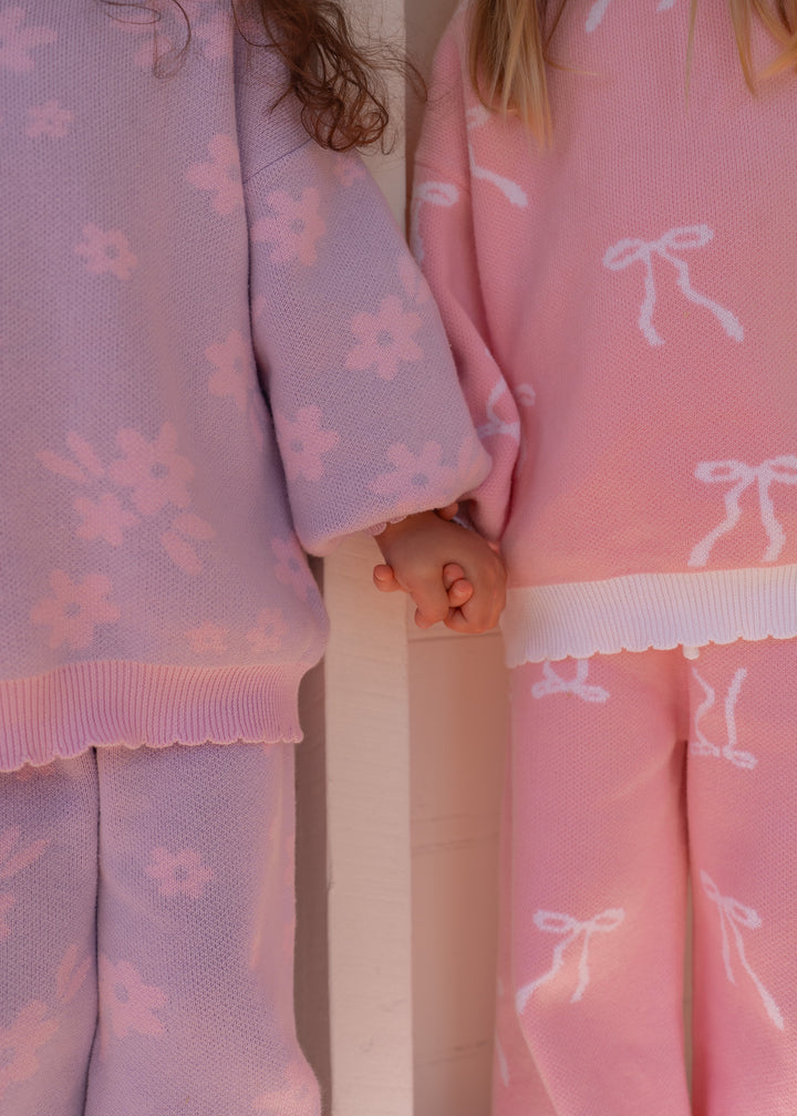 Knit Set | White bows