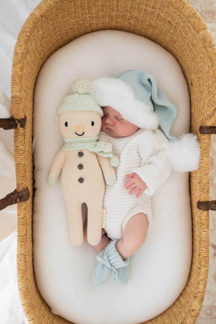 Knit Santa Hat | Sky Blue | PRE-ORDER