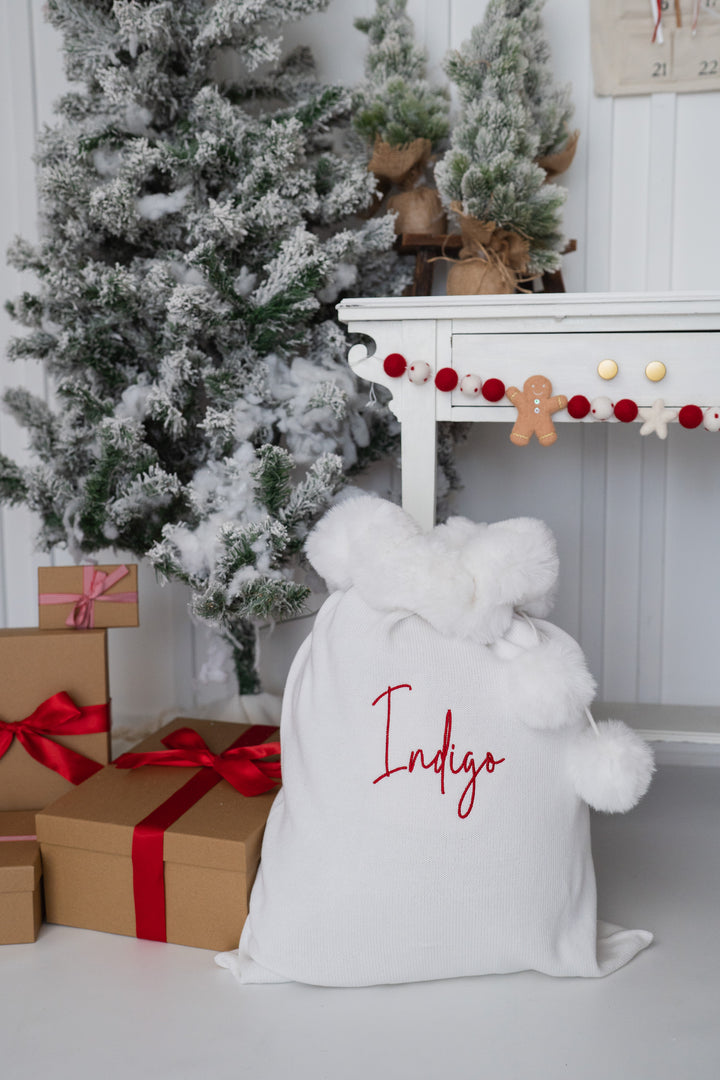 Knit Santa Sack | Snow | PRE-ORDER