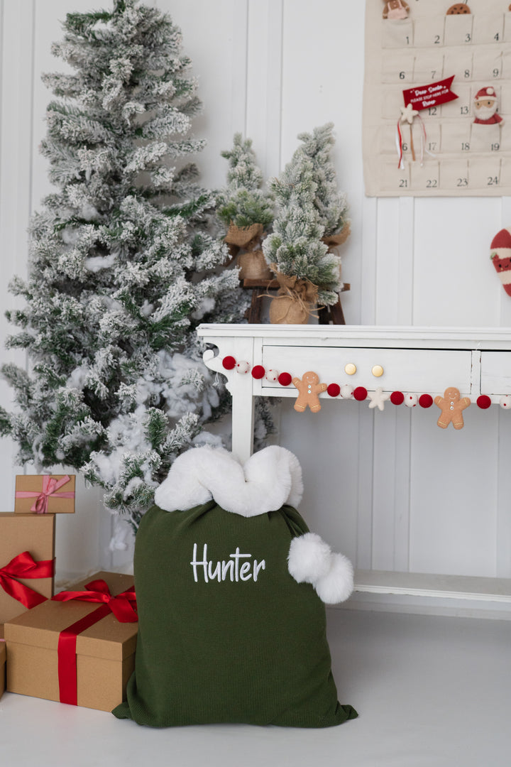 Knit Santa Sack | Forest | PRE-ORDER