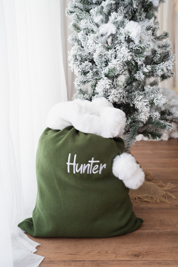 Knit Santa Sack | Forest | PRE-ORDER