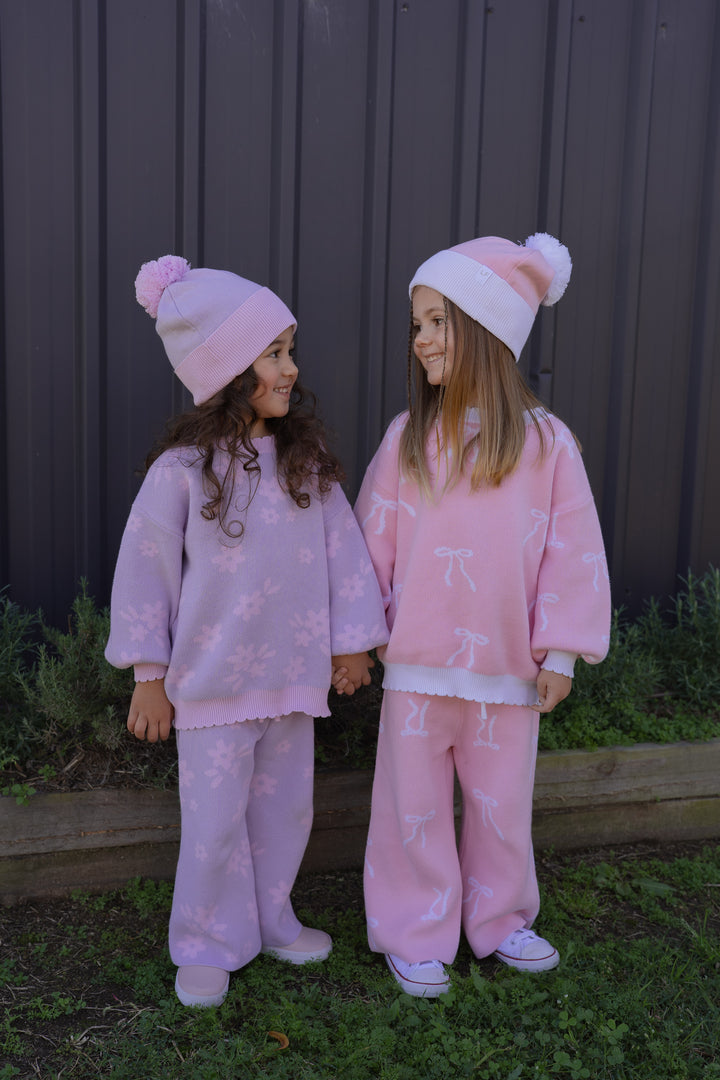 Knit Set | White bows