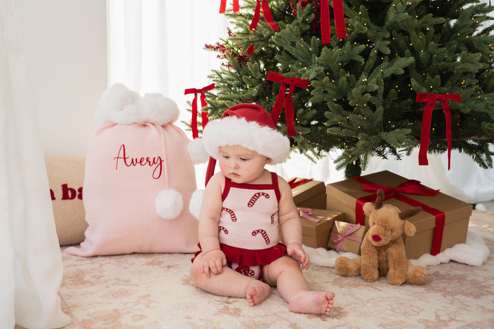 Knit Santa Sack | Baby Pink | PRE-ORDER